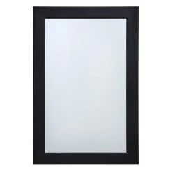 Flat Black Framed Wall Mirror, 24x36