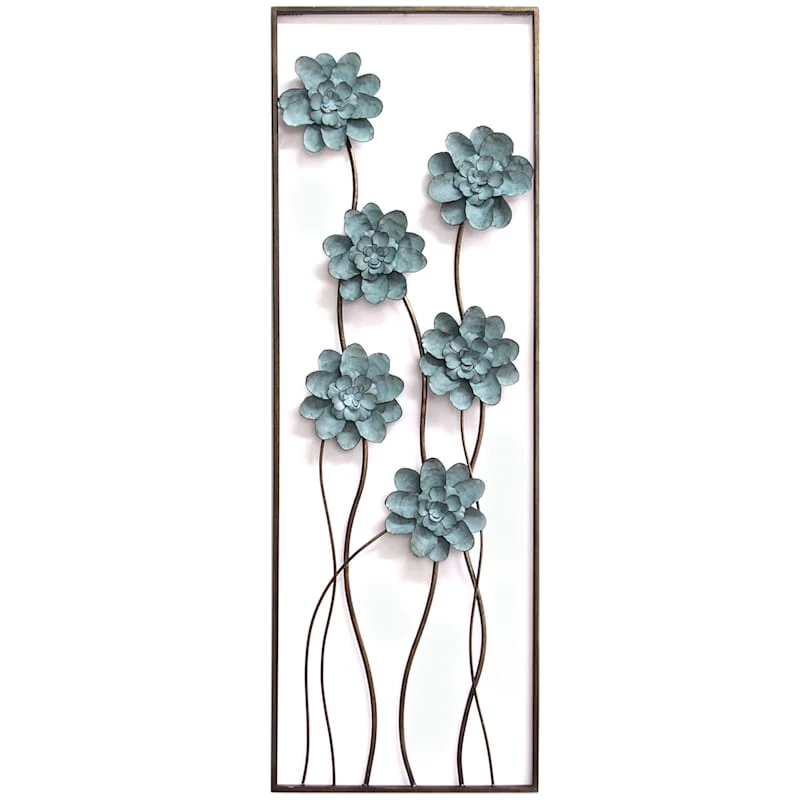 Flower Panel Wall Decor, 12x35 1 Flower Panel Wall Decor, 12x35