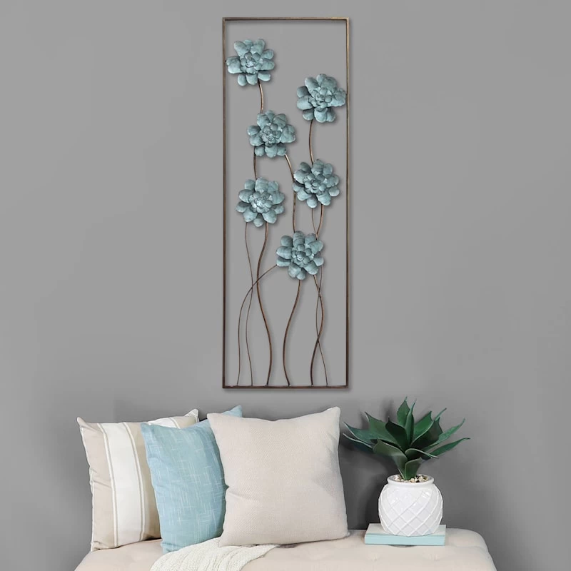Flower Panel Wall Decor, 12x35 2 Flower Panel Wall Decor, 12x35 - Image 2