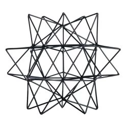 Found & Fable Black Metal Geo Decor, 10"