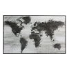 Found & Fable Black & White Map Framed Canvas Wall Art, 61x36