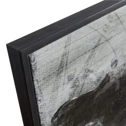 Found & Fable Black & White Map Framed Canvas Wall Art, 61x36 5 Found & Fable Black & White Map Framed Canvas Wall Art, 61x36 -Home Decor Store found fable black white map framed canvas wall art 61x36 3