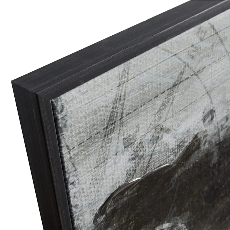 Found & Fable Black & White Map Framed Canvas Wall Art, 61x36 3 Found & Fable Black & White Map Framed Canvas Wall Art, 61x36 - Image 3