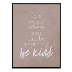 Found & Fable Framed Be Kind Canvas Wall Art, 12x16