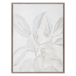Found & Fable Framed Leaf Canvas Wall Art, 12x16