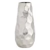 Found & Fable Hammered Silver Metal Floor Vase, 23"