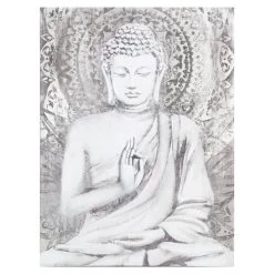 Found & Fable Neutral Buddha Canvas Wall Art, 12x16