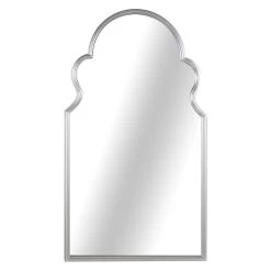 Found & Fable Silver Ornate Wall Mirror, 20x36