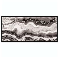 Framed Agate Pattern Art Canvas Wall Art, 56x26