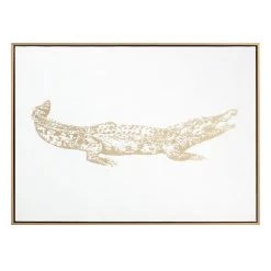 Framed Alligator Canvas Wall Art, 20x16