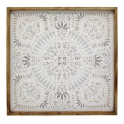 Framed Floral Medallion Canvas Wall Art, 24"