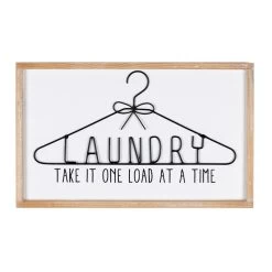 Framed Laundry Humor Wall Decor, 16x9