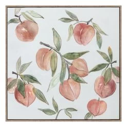 Framed Peaches Canvas Wall Art, 16"