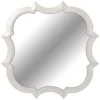 Framed Whitewash Square Quatre Wall Mirror, 14"