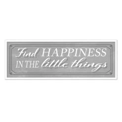 Glass Framed Find Happiness In The Little Things Wall Art, 12x36