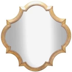Gold Framed Accent Wall Mirror, 14"