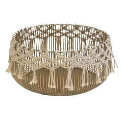 Gold Metal Bowl, 17"