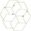 Gold Metal Hexagon Collage Clip Frame, 19"