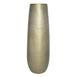 Gold Striated Floor Vase, 36"