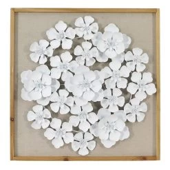 Grace Mitchell 3D White Floral Wall Art, 20"