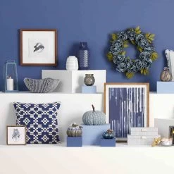 Grace Mitchell Blue Water Hyacinth Box, 13x4 -Home Decor Store grace mitchell blue water hyacinth box 13x4 4