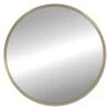 Grace Mitchell Champagne Metal Round Wall Mirror, 35"