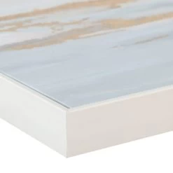 Grace Mitchell Framed White Foiled Canvas Wall Art, 16" -Home Decor Store grace mitchell framed white foiled canvas wall art 16 2