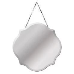 Grace Mitchell Frameless Hanging Wall Mirror, 18"