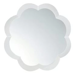 Grace Mitchell Scalloped Edge Glass Wall Mirror, 32"