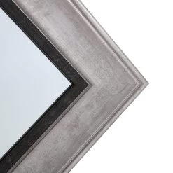 Grey & Black Framed Wall Mirror, 22x28 -Home Decor Store grey black framed wall mirror 22x28 3