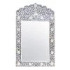 Grey Bone Inlay Arch Wall Mirror, 18x30