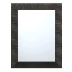 Grey Framed Ornate Wall Mirror, 22x28