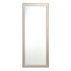 Grey Striped Trim Framed Wall Mirror, 24x58