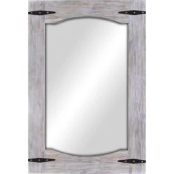 Hinged Detail Framed Wall Mirror, 24x36