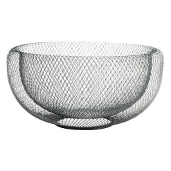 Honeybloom Black Metal Wire Bowl, 11"