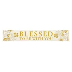 Honeybloom Blessed To Be With You Canvas Wall Art, 36x6