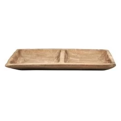 Honeybloom Brown Wood Tray, 27x16
