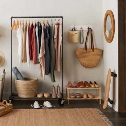 Honeybloom Framed Wooden Round Wall Mirror, 24" -Home Decor Store honeybloom framed wooden round wall mirror 24 2