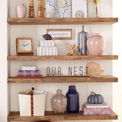 Honeybloom Ivory & Blue Striped Decorative Box, 9x7 -Home Decor Store honeybloom ivory blue striped decorative box 9x7 4