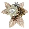 Honeybloom Metal & Wood Floral Wall Plaque, 23"