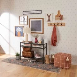 Honeybloom Navy Floral Framed Wall Art, 20x21 -Home Decor Store honeybloom navy floral framed wall art 20x21 3