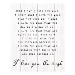 I Love You The Most Sentiment Canvas Wall Art, 18x24