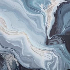 Laila Ali Framed Blue Abstract Canvas Wall Art, 50x36 -Home Decor Store laila ali framed blue abstract canvas wall art 50x36 6