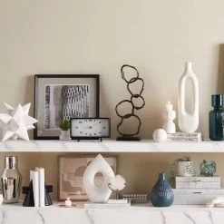 Home Decor Store -Home Decor Store laila ali neutral agate sculpture with marbled base 8 1