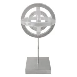 Laila Ali Silver 4-Ring Modern Figurine, 11.2"