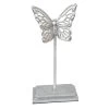 Laila Ali Silver Butterfly On Stand, 10"