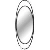 Metal Ring Framed Oval Wall Mirror, 14x36