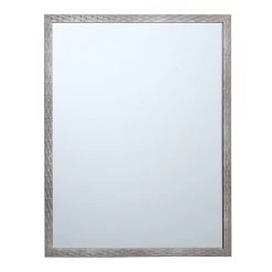 Metallic Woven Textured Framed Wall Mirror, 22x28