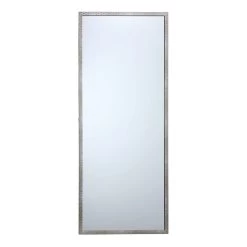 Metallic Woven Textured Framed Wall Mirror, 24x58