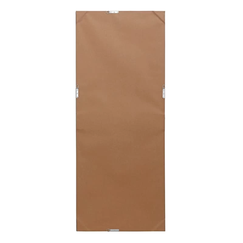 Metallic Woven Textured Framed Wall Mirror, 24x58 3 Metallic Woven Textured Framed Wall Mirror, 24x58 - Image 3